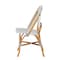 Baxton Studio Genica Classic French Black and White Weaving and Natural Brown Rattan Indoor/Outdoor Bistro Chair 210-2PC-12698 - alternate 2